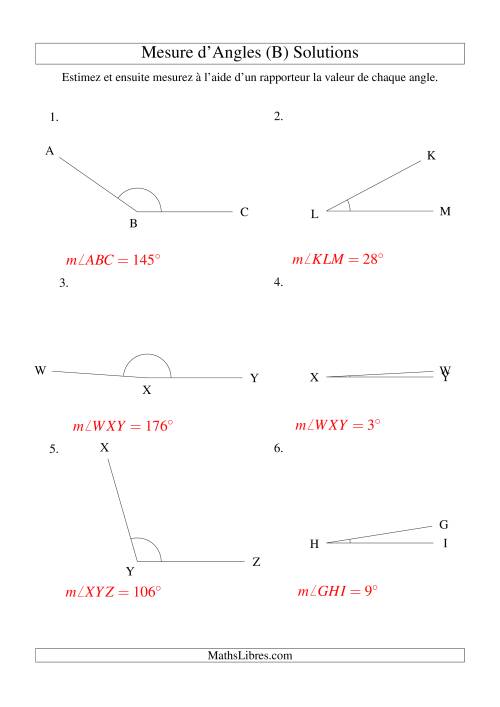 Mesure d'angles entre 0° et 180° (B) page 2