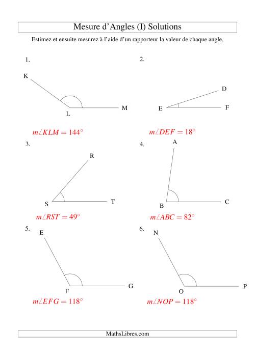Mesure d'angles entre 0° et 180° (I) page 2