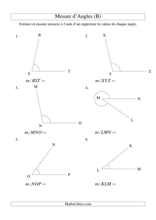 Mesure d'angles entre 0° et 360° (B)