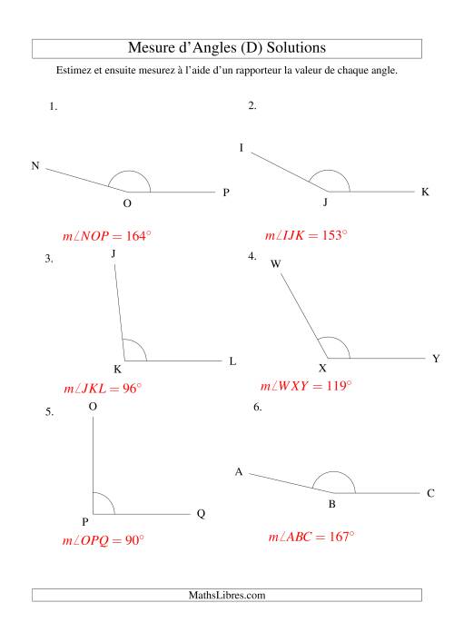 Mesure d'angles entre 90° et 180° (D) page 2