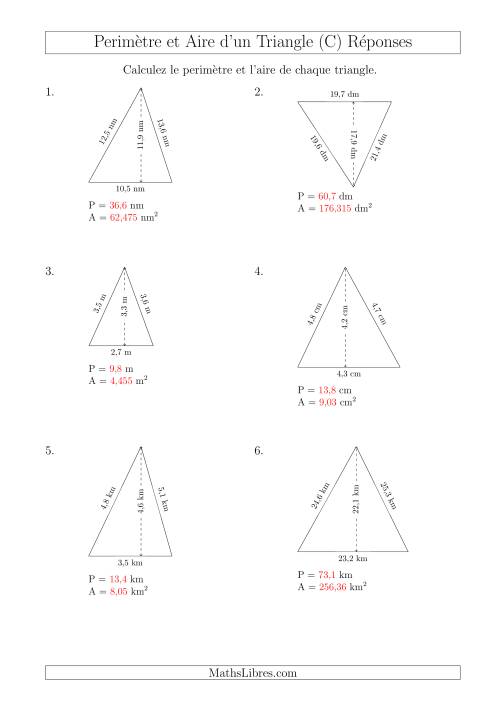 Calcul de l'Aire et du Périmètre d'un Triangle Aigu (En Rotation) (C) page 2