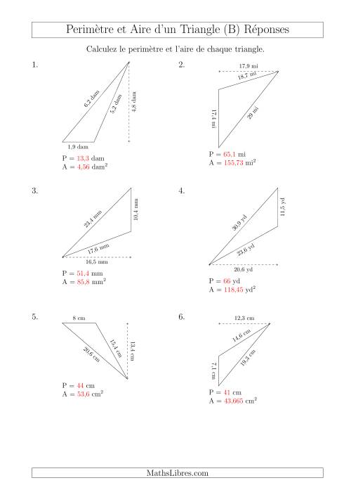 Calcul de l'Aire et du Périmètre d'un Triangle Obtusangle (En Rotation) (B) page 2