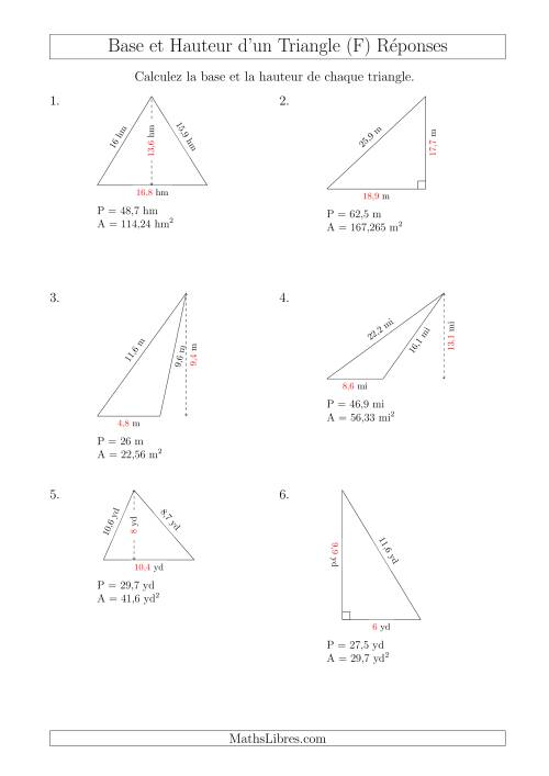 Calcul de la Base et Hauteur des Triangles (F) page 2