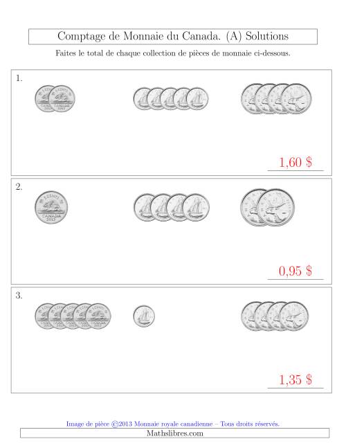 Comptage de Monnaie du Canada - Sans pièces de 1 Cent, 1 et 2 dollars - Petites Collections ($) (Tout) page 2
