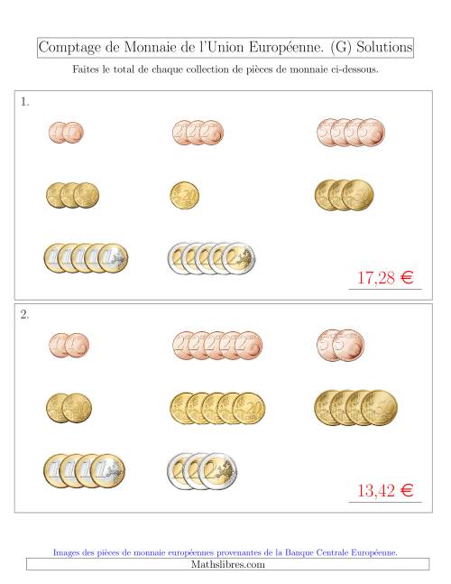 Comptage de Monnaie de l'Union Européenne - Petites Collections (€) (G) page 2
