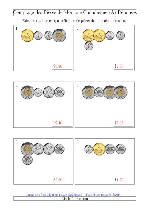 Comptage des Pièces de Monnaie Canadienne (Petites Collections) (Tout) page 2