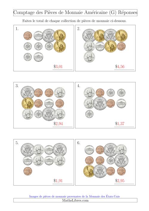 Comptage des Pièces de Monnaie Amécaine Incluant 1/2  1 Dollar (G) page 2