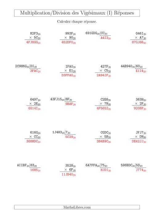 Multiplication et Division des Nombres Vigésimaux (Base 20) (I) page 2