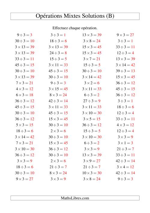 Multiplication et division -- Règles de 3 (variation 1 à 15) (B) page 2