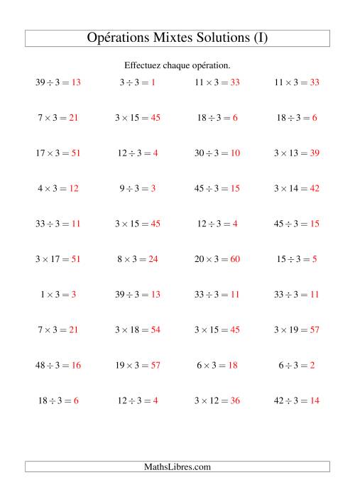 Multiplication et division -- Règles de 3 (variation 1 à 20) (I) page 2