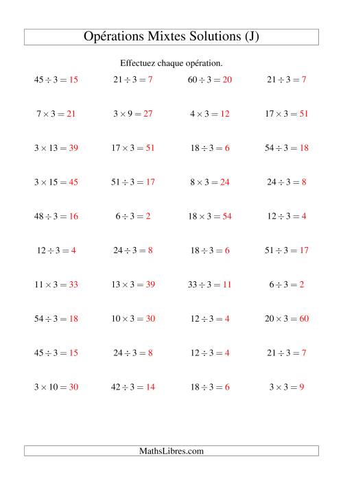 Multiplication et division -- Règles de 3 (variation 1 à 20) (J) page 2
