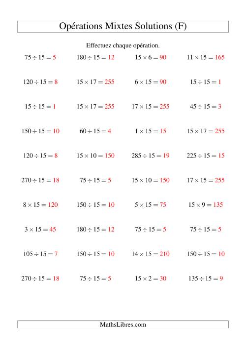 Multiplication et division -- Règles de 16 (variation 1 à 15) (F) page 2