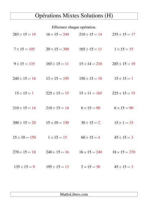 Multiplication et division -- Règles de 16 (variation 1 à 15) (H) page 2