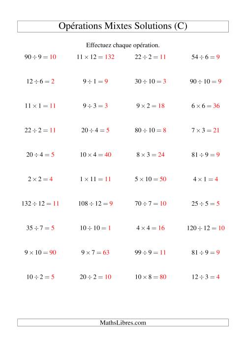 Multiplication et Division -- Règles 1 à 12 (C) page 2