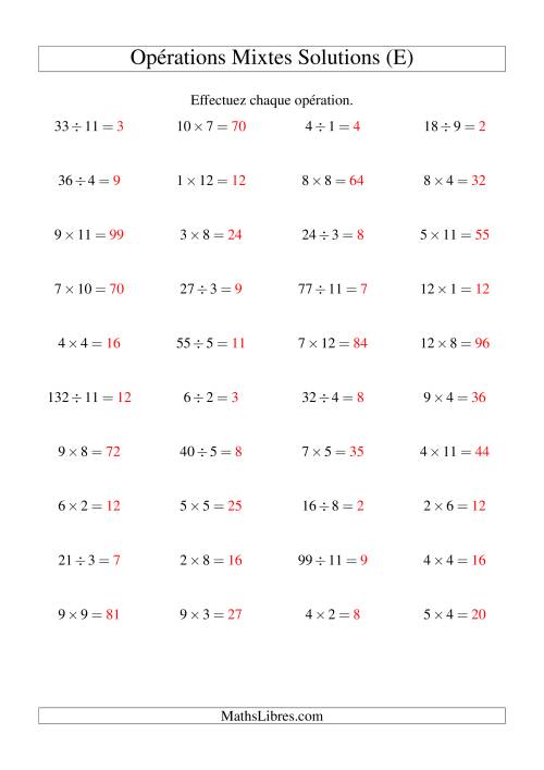 Multiplication et Division -- Règles 1 à 12 (E) page 2