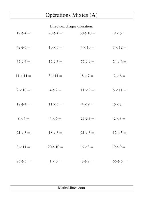 Multiplication et Division -- Règles 1 à 12 (Tout)