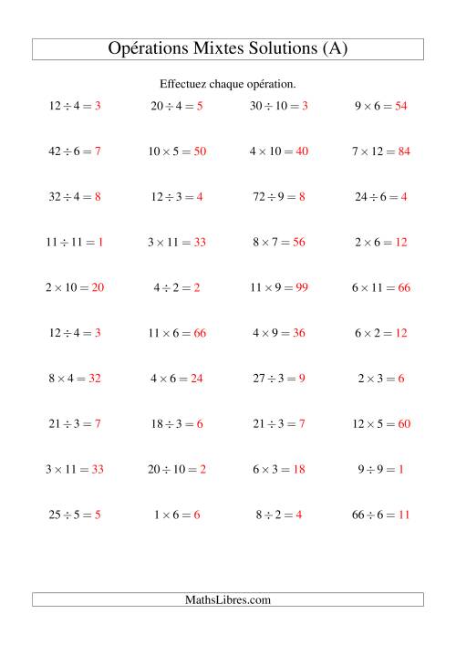 Multiplication et Division -- Règles 1 à 12 (Tout) page 2