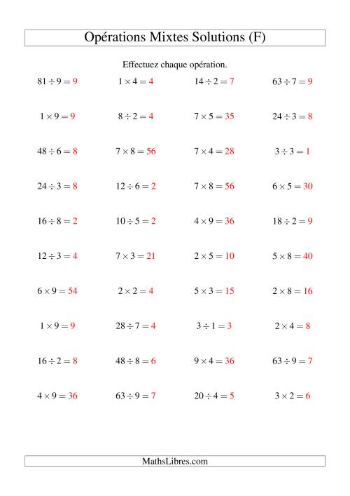 Multiplication et Division -- Règles 1 à 9 (F) page 2