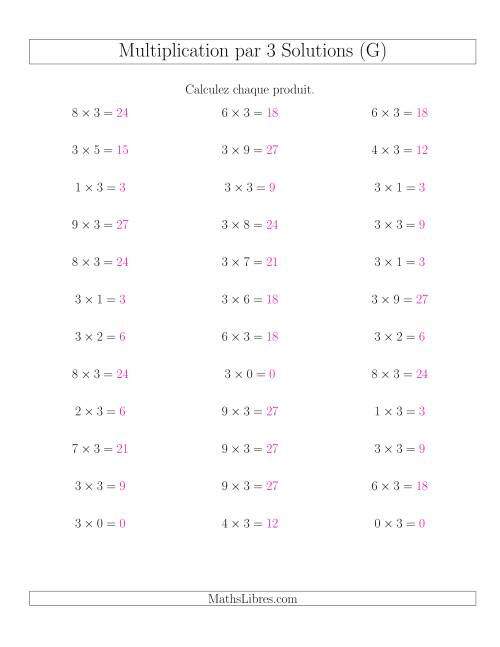 Règles de Multiplication Individuelles -- Multiplication par 3 -- Variation 0 à 9 (G) page 2