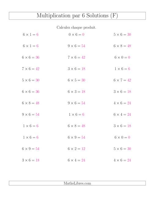 Règles de Multiplication Individuelles -- Multiplication par 6 -- Variation 0 à 9 (F) page 2