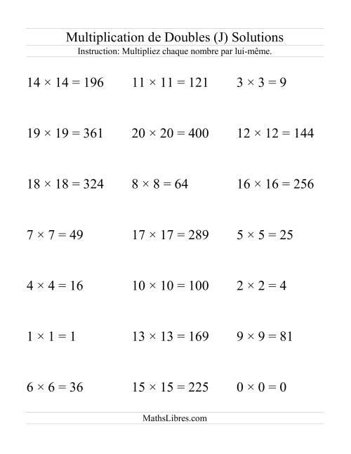 Multiplication de Doubles (J) page 2