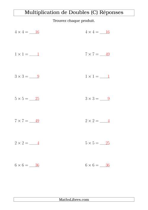 Multiplication de Doubles Jusqu'à 7 x 7 (C) page 2