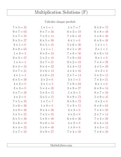 Règles de Multiplication -- Règles jusqu'à 81 (F) page 2