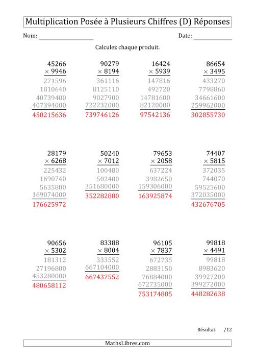 Multiplication d'un Nombre à 5 Chiffres par un Nombre à 4 Chiffres (D) page 2