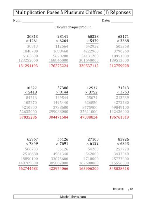 Multiplication d'un Nombre à 5 Chiffres par un Nombre à 4 Chiffres (J) page 2