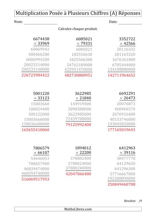 Multiplication d'un Nombre à 7 Chiffres par un Nombre à 5 Chiffres (A) page 2