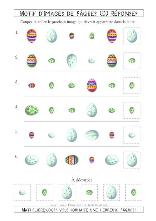 Motif d'Images de Pâques avec la Forme, la Taille & la Rotation Comme Attributs (D) page 2