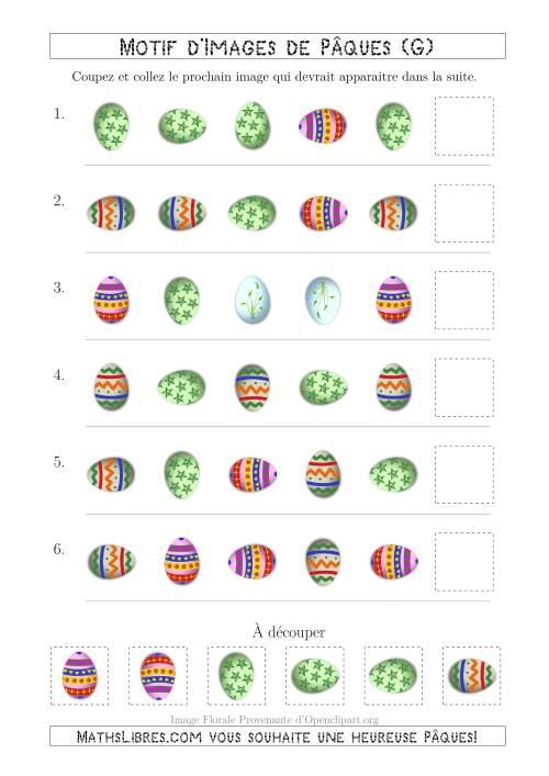 Motif d'Images de Pâques avec la Forme & la Rotation Comme Attributs (G)