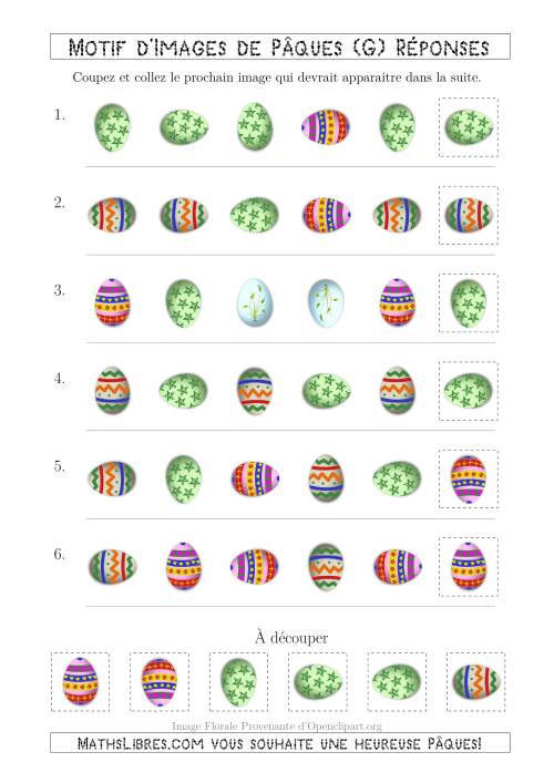 Motif d'Images de Pâques avec la Forme & la Rotation Comme Attributs (G) page 2
