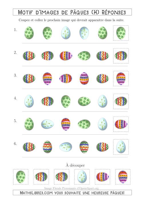 Motif d'Images de Pâques avec la Forme & la Rotation Comme Attributs (H) page 2