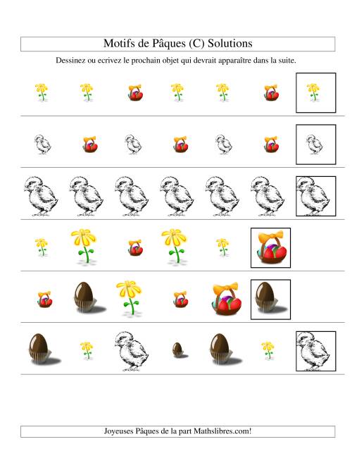 Motifs de Pâques avec Une Seule Particularité (forme & taille) (C) page 2