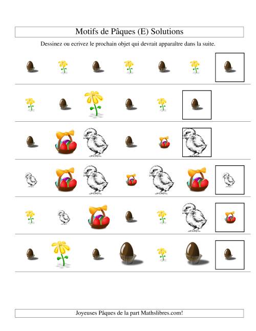 Motifs de Pâques avec Une Seule Particularité (forme & taille) (E) page 2