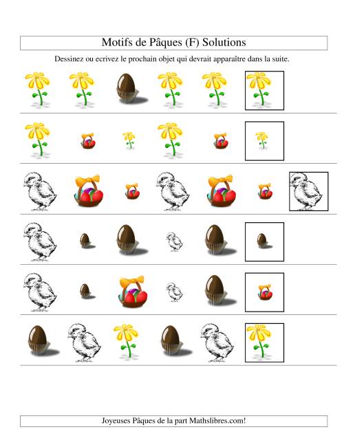 Motifs de Pâques avec Une Seule Particularité (forme & taille) (F) page 2