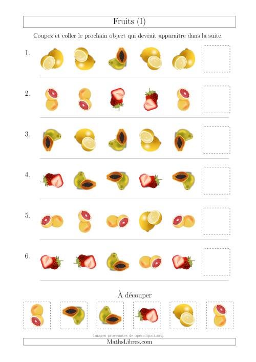 Patrons des Fruits avec Deux Particularités (Forme et Rotation) (I)