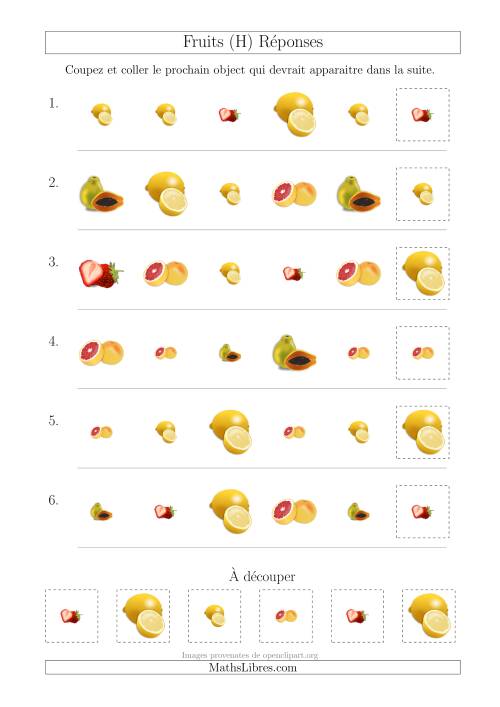 Patrons des Fruits avec Deux Particularités (Forme et Taille) (H) page 2