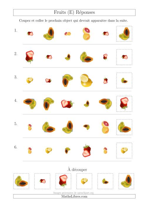 Patrons des Fruits avec Trois Particularités (Forme, Taille et Rotation) (E) page 2