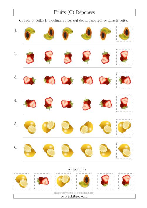 Patrons des Fruits avec Une Seule Particularité (Rotation) (C) page 2