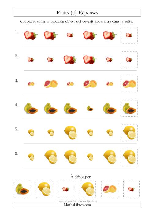 Patrons des Fruits avec Une Seule Particularité (Taille) (J) page 2