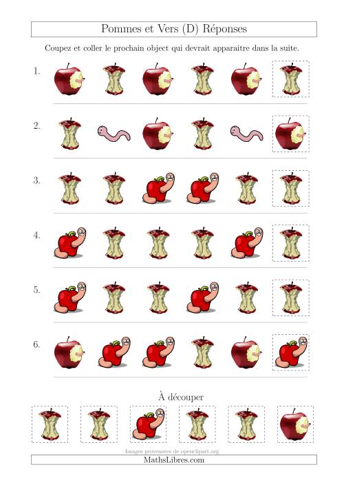 Patrons des Pommes et Vers avec Une Seule Particularité (Forme) (D) page 2
