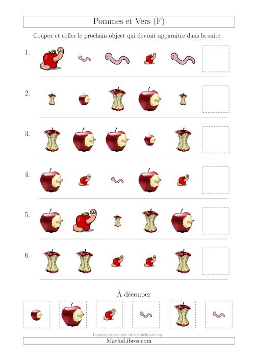 Patrons des Pommes et Vers avec Deux Particularités (Forme et Taille) (F)
