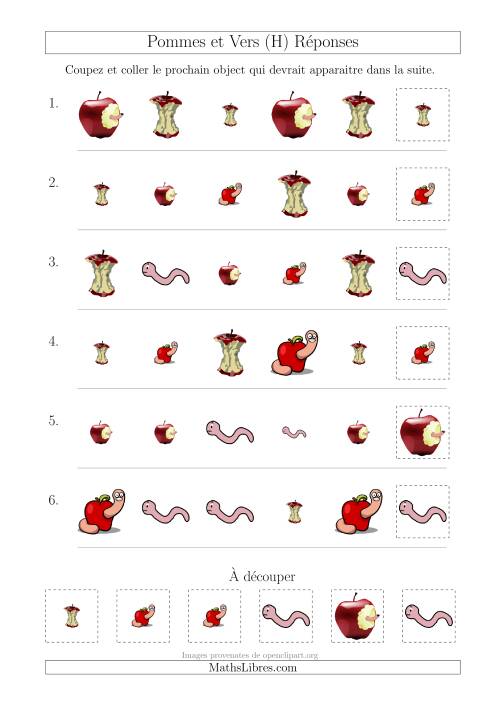 Patrons des Pommes et Vers avec Deux Particularités (Forme et Taille) (H) page 2