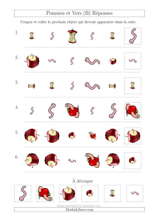 Patrons des Pommes et Vers avec Trois Particularités (Forme, Taille et Rotation) (B) page 2