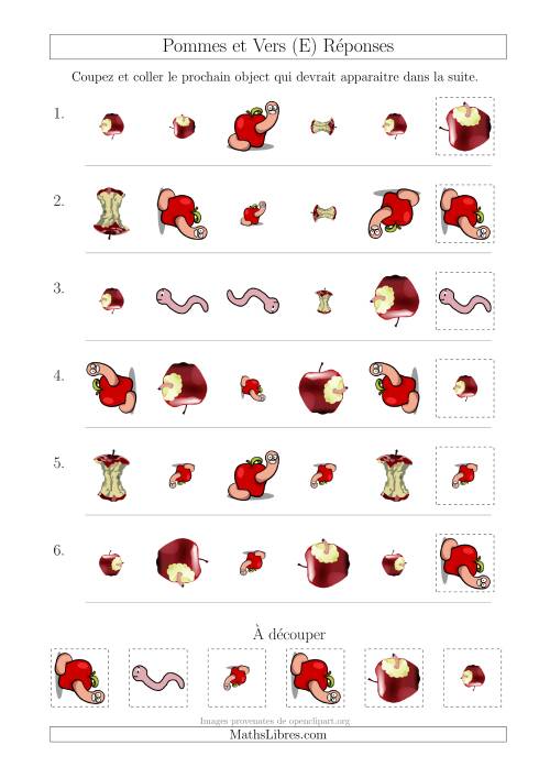 Patrons des Pommes et Vers avec Trois Particularités (Forme, Taille et Rotation) (E) page 2