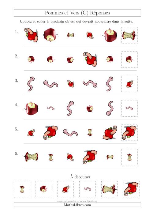 Patrons des Pommes et Vers avec Trois Particularités (Forme, Taille et Rotation) (G) page 2