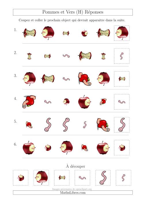 Patrons des Pommes et Vers avec Trois Particularités (Forme, Taille et Rotation) (H) page 2