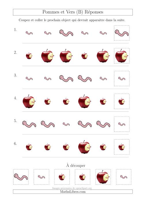 Patrons des Pommes et Vers avec Une Seule Particularité (Taille) (B) page 2